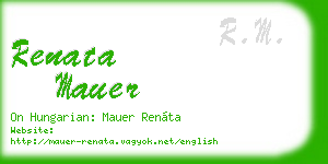 renata mauer business card